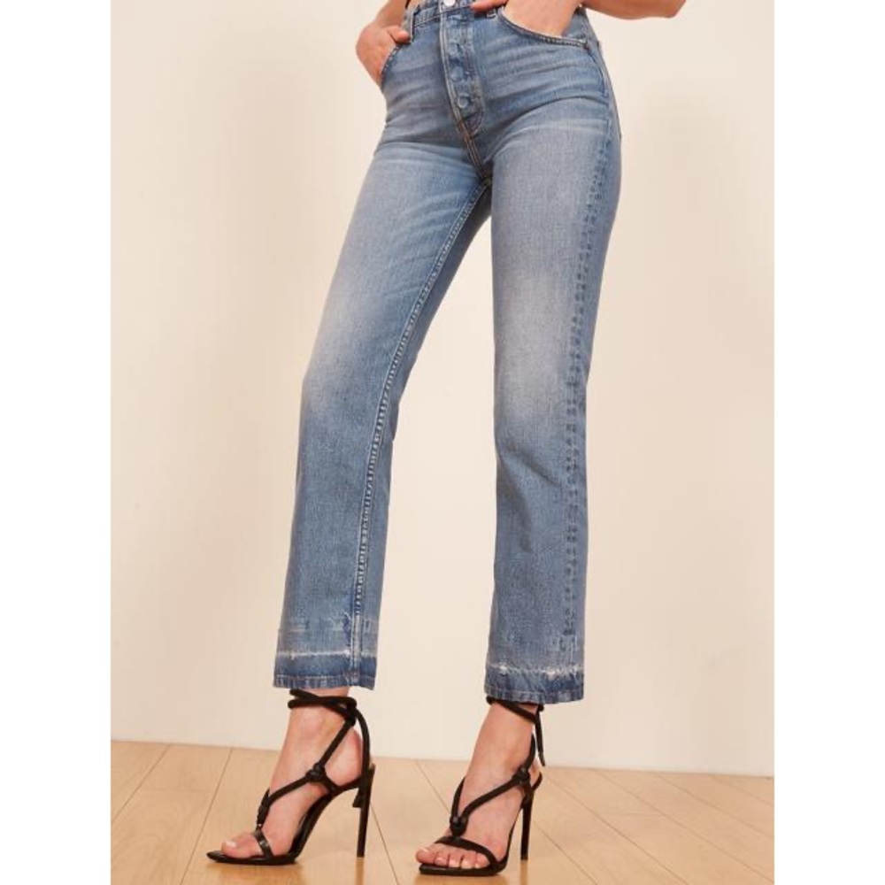 NWT Reformation Cynthia Straight Leg Jean in Antigua